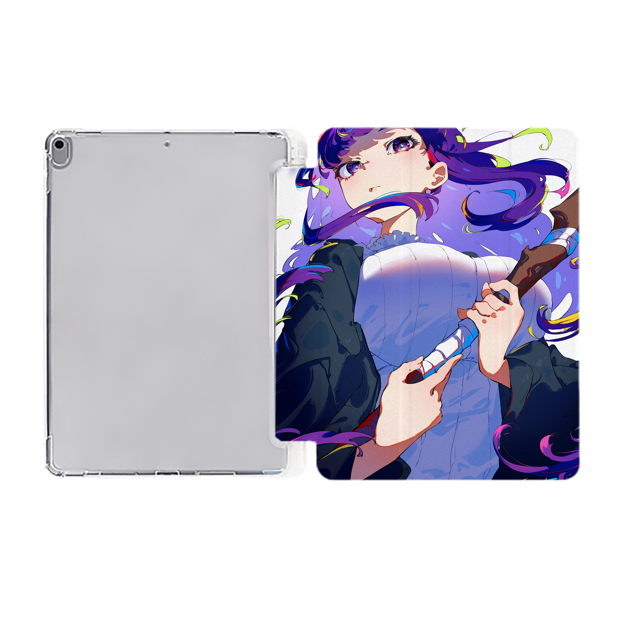 （画像用） 葬送のフリーレン Frieren IPad ケース ペン収納付き 三つ折りスタンド PUレザー×シリコン 対応機種9.5/10.5/10.9インチ